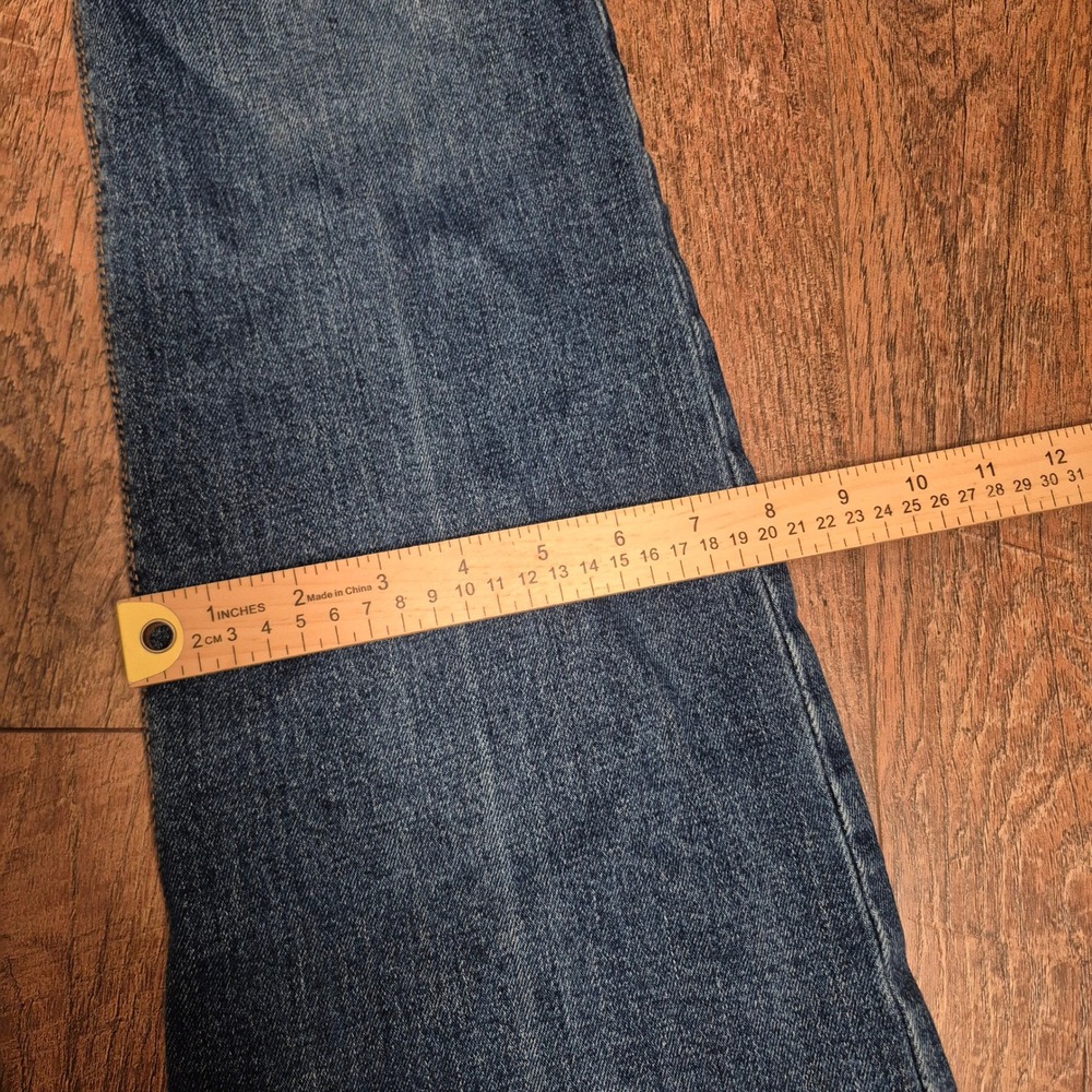 Old Navy Flare Jeans Womens 12 Extra High Rise Blue Denim Smooth Pockets - Picture 7 of 8